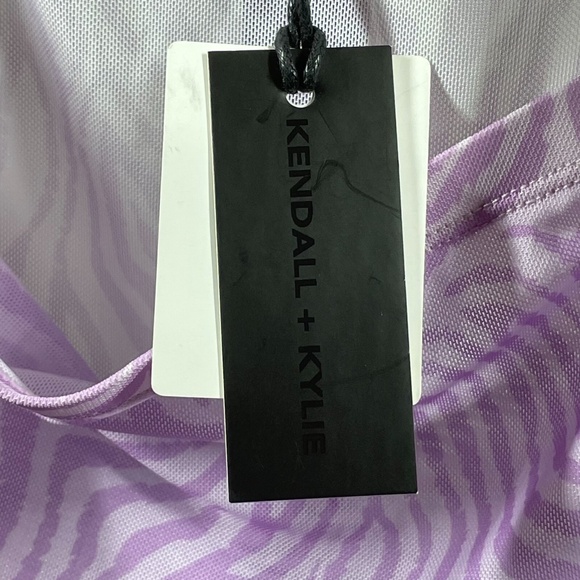 NEW Kendall & Kylie Skirt Womens Large purple animal sheer beach cover up maxi - Picture 6 of 10